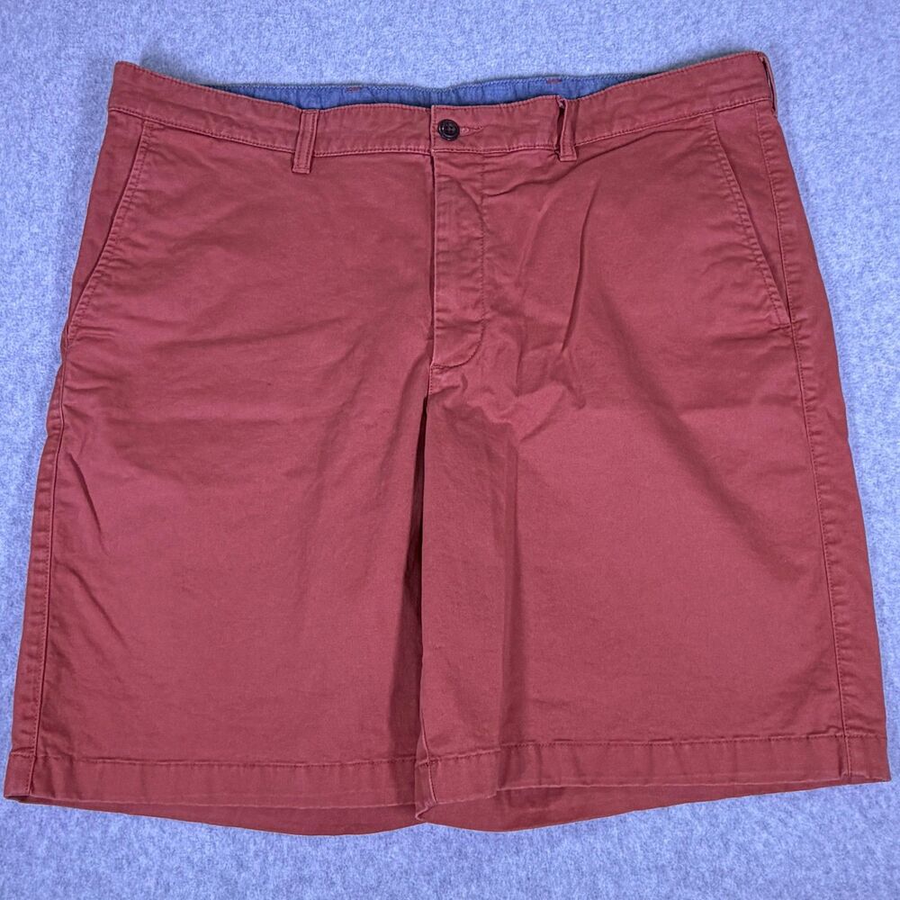 LL Bean Mens Shorts 40W Rust Red Standard Fit Stretch Casual Chino Shorts
